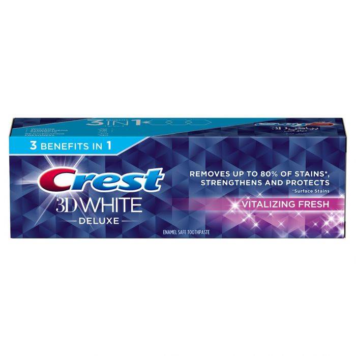 Crest, Toothpaste, Deluxe 3D, 3×1 whitening, Fresh Life,