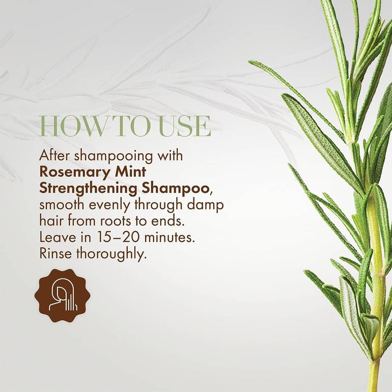 Mielle Shampoo, for strengthening and cleansing dry hair, with rosemary and mint, - 355 ml