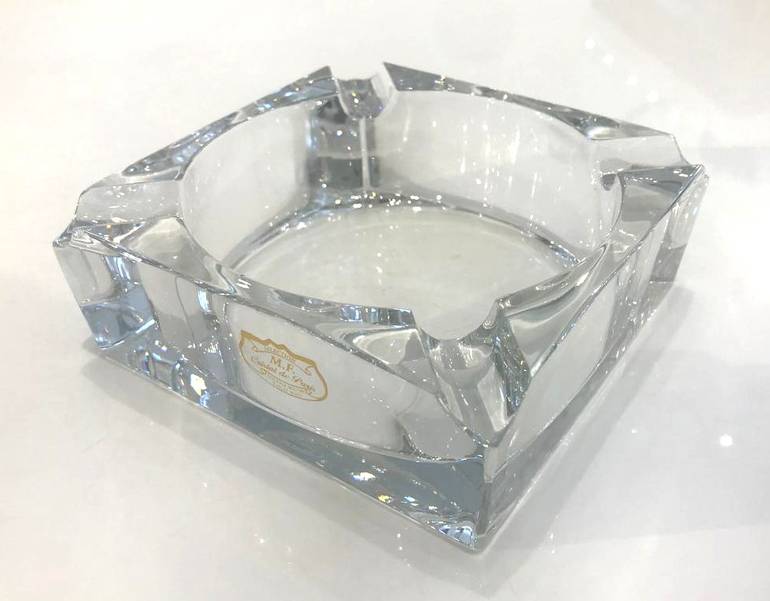 Square Crystal Classic Ashtray in Transparent Color