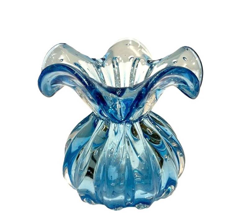 Murano Crystal Vase, Medium