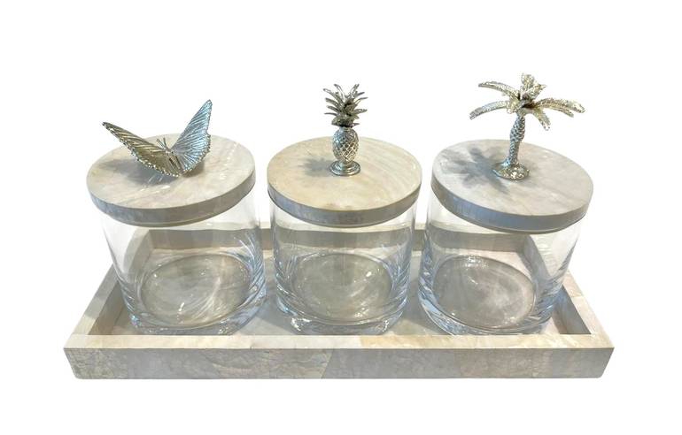 Luxury Decorative Pearl Oyster Shell Set (4 Pieces)