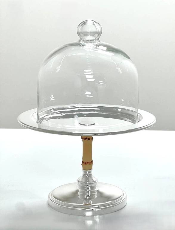 Medium Cake Bamboo Stand + Plain Lid
