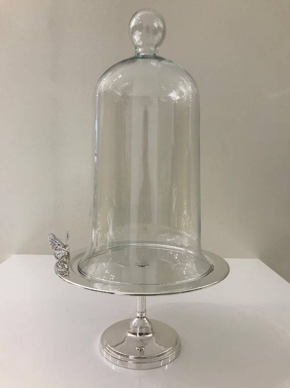 Big Cake Stand with Butterfly on the Plate with Lid