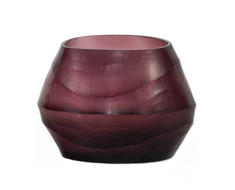 T-Light oval big holder, purple color