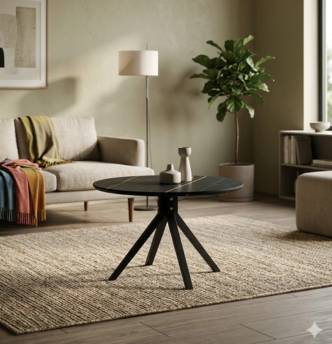  طاولة قهوة سيراميك 70*70*74 -اسود