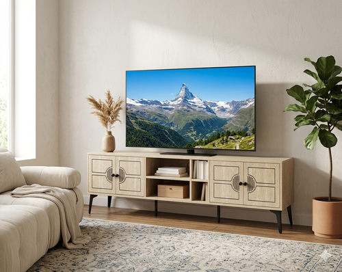 طاولة تلفزيون بلازما - 160X45X40 سم - بيج