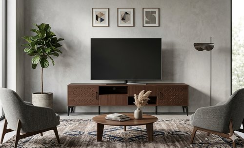 طاولة تلفزيون بلازما - 180X45X40 سم - بني