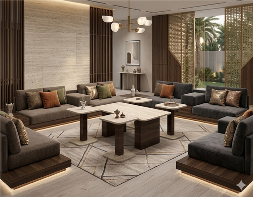 طقم طاولات كنب تركي WALNUT (110*59*50)+(38*38*54)