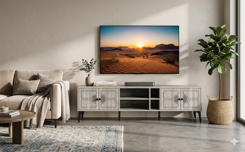 طاولة تلفزيون بلازما - 200X45X40 سم - رمادي