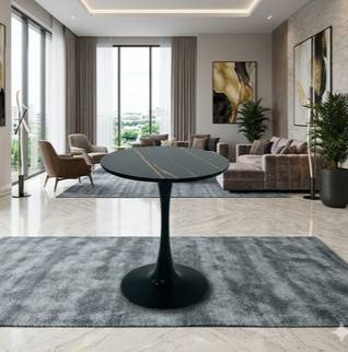طاولة قهوة سيراميك 70*70*75 -اسود