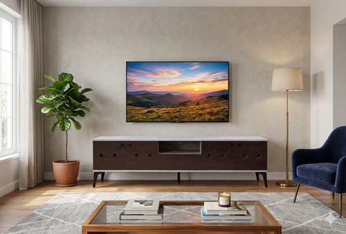 طاولة تلفزيون بلازما - 180X45X40 سم - رمادي