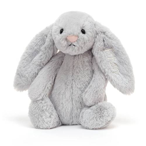 Personalised Bashful Silver Bunny Medium - JELLY CAT