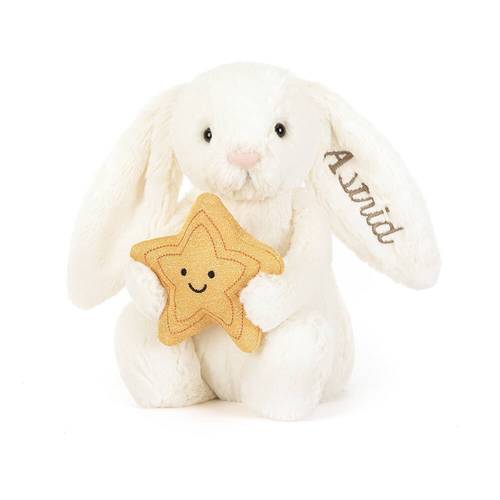 Personalised Cream Bunny with Star - JELLY CAT