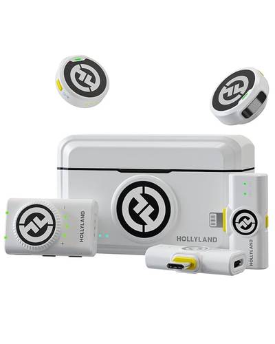 Hollyland LARK M2 DUO 2-Person Wireless Combo Microphone System (Ivory White)