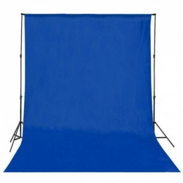 خلفية تصوير قماش لون ازرق مع استاند حامل للخلفيات