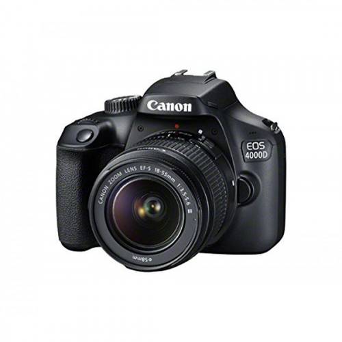 EOS 4000D with EF-S 18-55 mm f/3.5-5.6 III Lens - Black +16BG+BAG