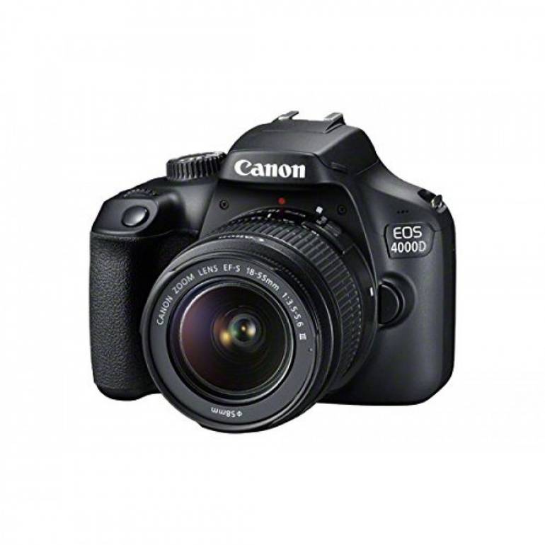 EOS 4000D with EF-S 18-55 mm f/3.5-5.6 III Lens - Black +16BG+BAG