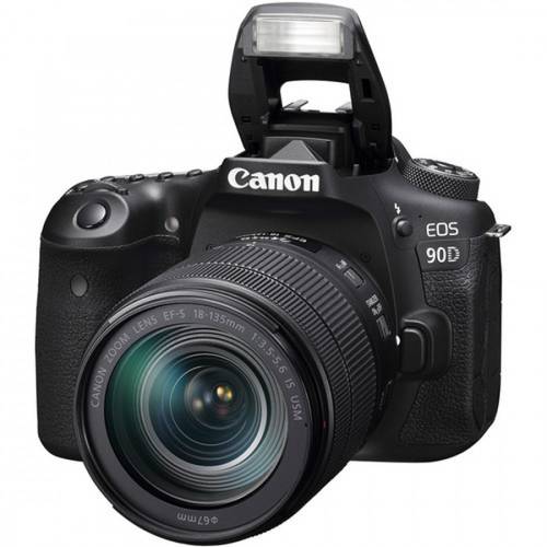 Canon EOS 90D DSLR camera with 18-135mm lens