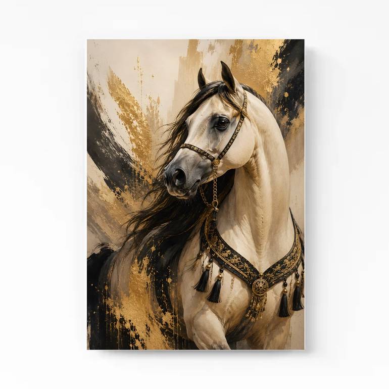 هيبة الخيل العربي – لوحة كانفس فاخرة