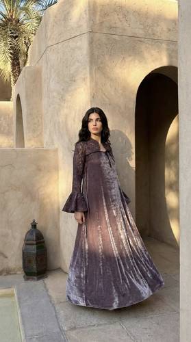 Velvet Lace Dress (purple)