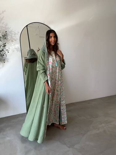 Pure cotton two piece abaya