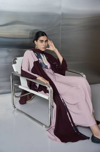 Layered Elegance (burgundy X Pink)
