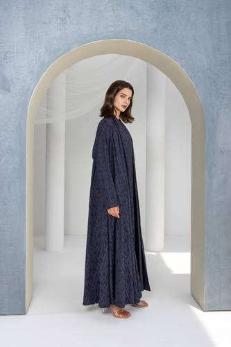 Abaya with dress dark purple 