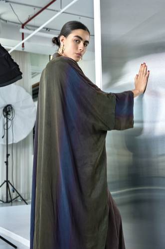 Aurora Washed Silk Bisht