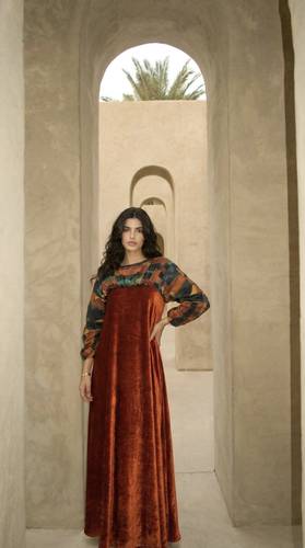 embroidered pure velvet