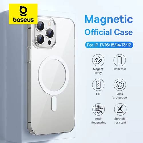 كفر Baseus مغناطيسي آيفون MagSafe شحن لاسلكي حماية قوية
