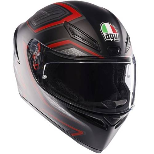 خوذة ماركة AGV اللون اسود مطفي احمر  Helmet AGV K1 S Sling