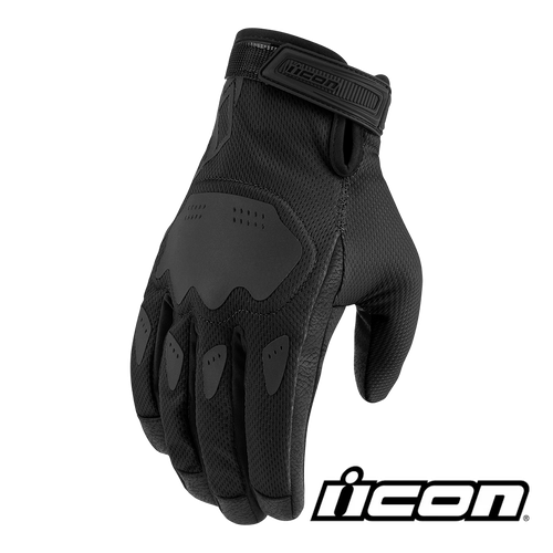 طقم قفاز حماية ايكون اللون اسود  Hooligan™ CE Gloves