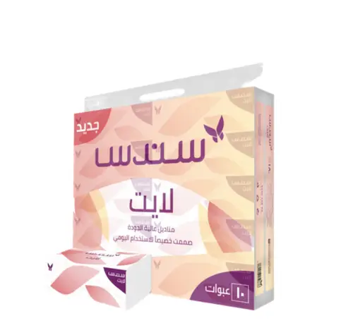 مناديل وجه سندس لايت سوفت 10*5