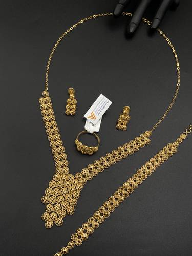 طقم شبكة ذهب اصفر عيار 21