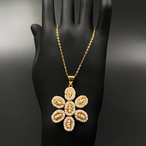 عقد ذهب لولو مقمش عيار 21