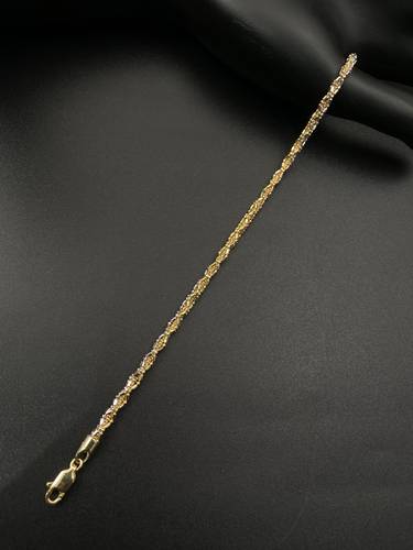 سوارة مجدول ذهب ايطالي أصفر عيار 18 