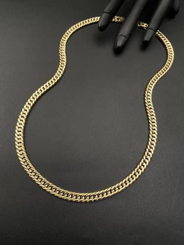 عقد جنزير ذهب ايطالي أصفر عيار 18 