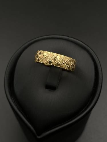 دبلة ذهب أصفر عيار 21 مقاس  14
