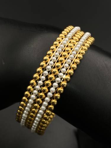 سوارة ذهب مع لولو عيار 21 