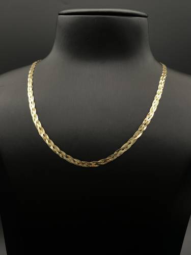 عقد مجدول ذهب ايطالي عيار 18