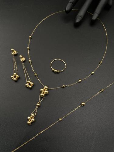طقم ذهب ايطالي أصفر عيار 18 