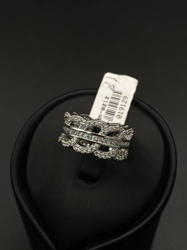 دبلة ذهب ابيض عيار 18 مقاس 18