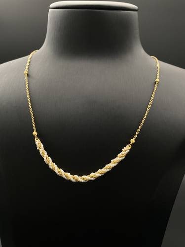 عقد ذهب لولو مقمش عيار 21 