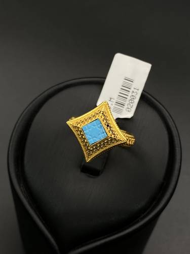 خاتم ذهب فيروز عيار ٢١ مقاس ١٨
