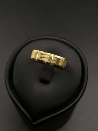 دبلة ذهب أصفر عيار 21 مقاس 18