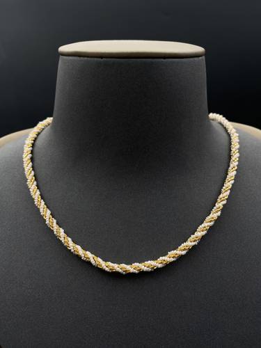 عقد ذهب لولو مقمش عيار 21