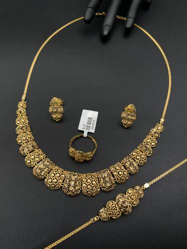 طقم شبكة ذهب اصفر عيار 21