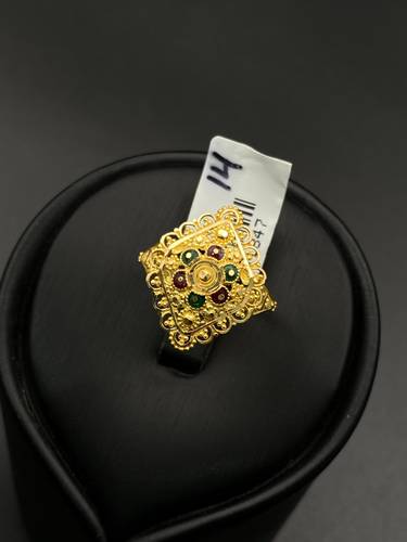 خاتم ذهب هندي عيار ٢١ مقاس ١٤