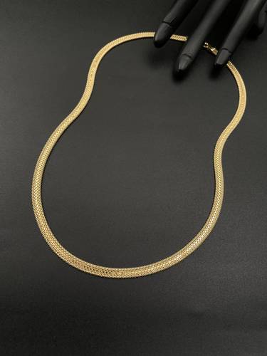 عقد فلات ذهب ايطالي أصفر عيار 18 