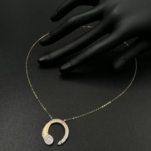 عقد ذهب زركون عيار 18 